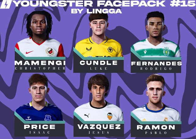 Youngster Facepack V15 2021 For eFootball PES 2021