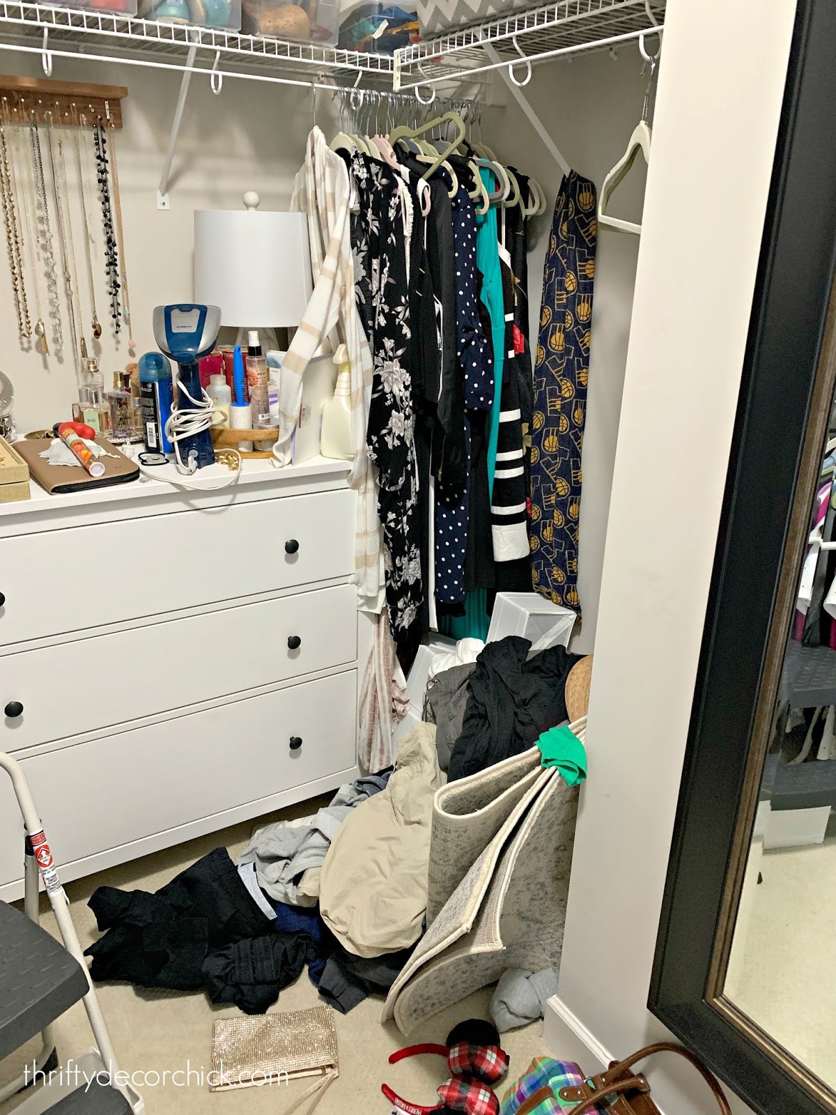 Replacing wire shelves in the closet
