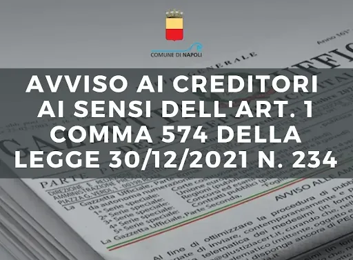 Avviso ai creditori del Comune di Napoli