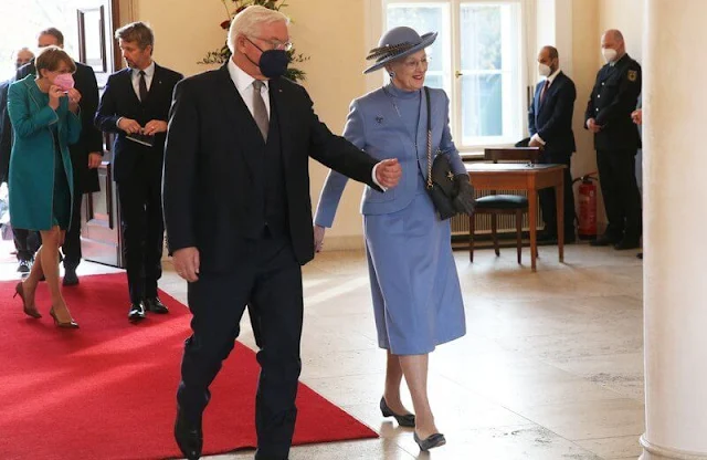 Germany’s President Frank-Walter Steinmeier and First Lady Elke Büdenbender, Crown Prince Frederik and The Queen