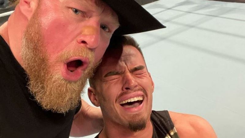 Austin Theory Reacts To Brock Lesnar Selfie