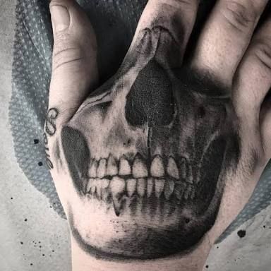 Hand Tattoos For Men Skull