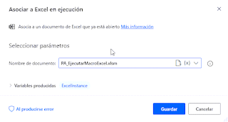 Power Automate: Ejecutar Macro en Excel