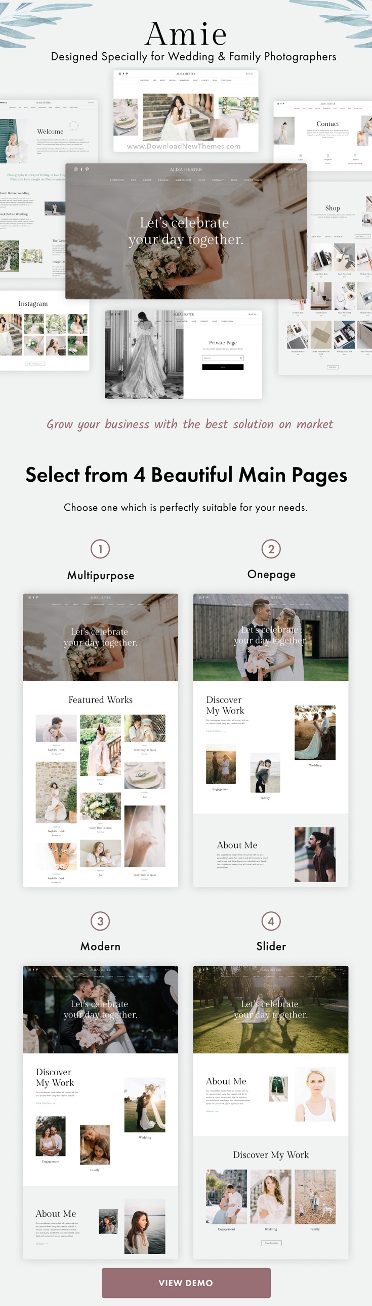 Amie — Wedding Photography WordPress Theme
