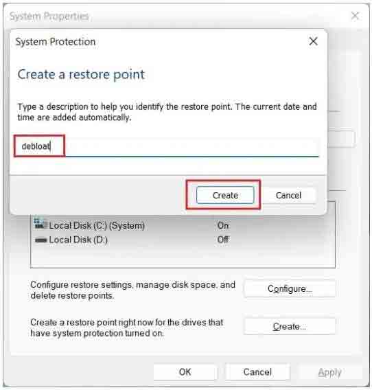 خيار استعادة النظام في Windows 11