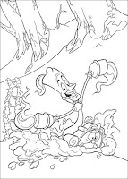 Beauty and the beast coloring page