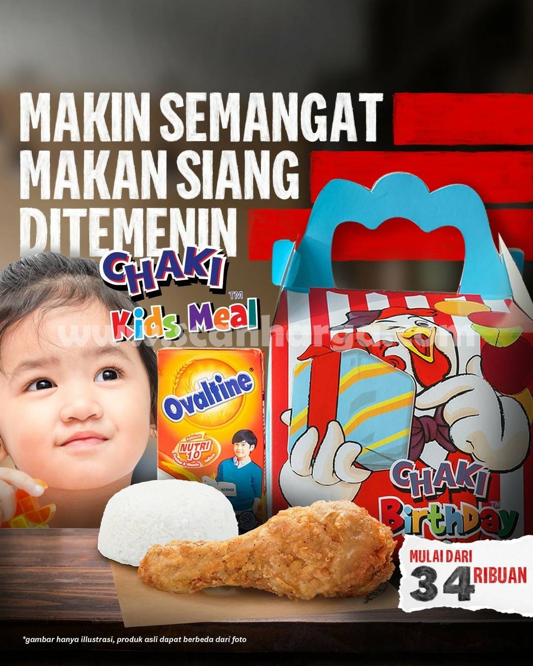 KFC CHAKI KIDS MEAL Harga mulai Rp. 34 Ribuan