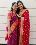 Mrudula Kulkarni with her mother