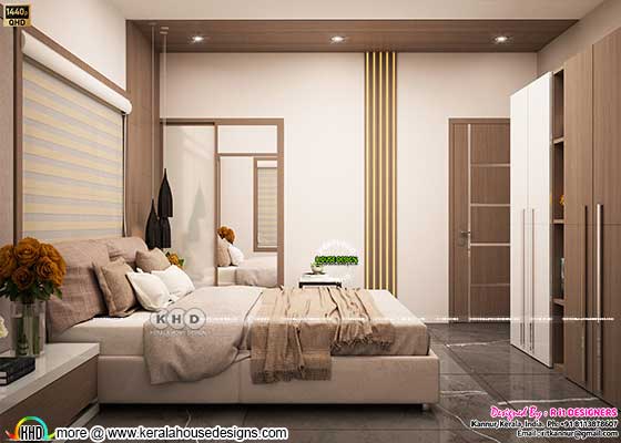 3rd bedroom with beige theme