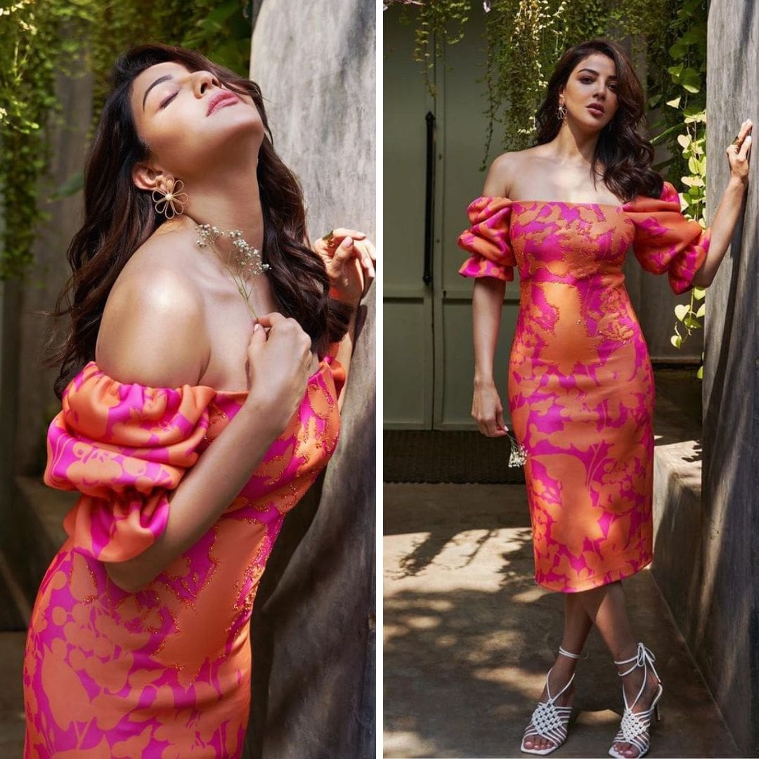 Kajal Aggarwal's Radiant Bloom: Decoding Her Bubblegum Pink Floral Dress Look