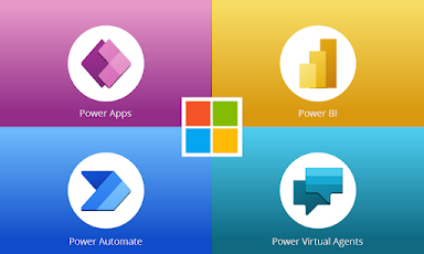 The Microsoft power platform consists of 4 components: Apps, Automate, BI, Virtual Agents