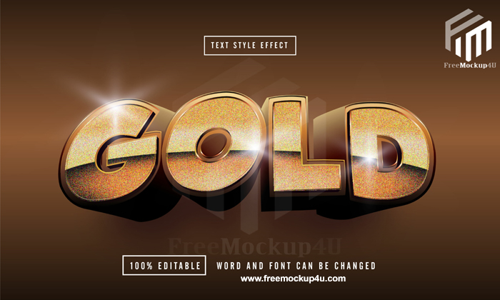 Gold Bright Text Effect Premium Free Download