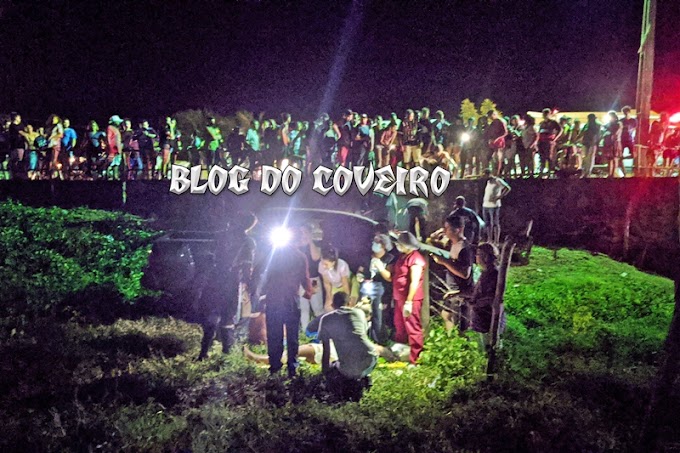 Vídeo: Carro cai de ponte e deixa quatro feridos em Cocal