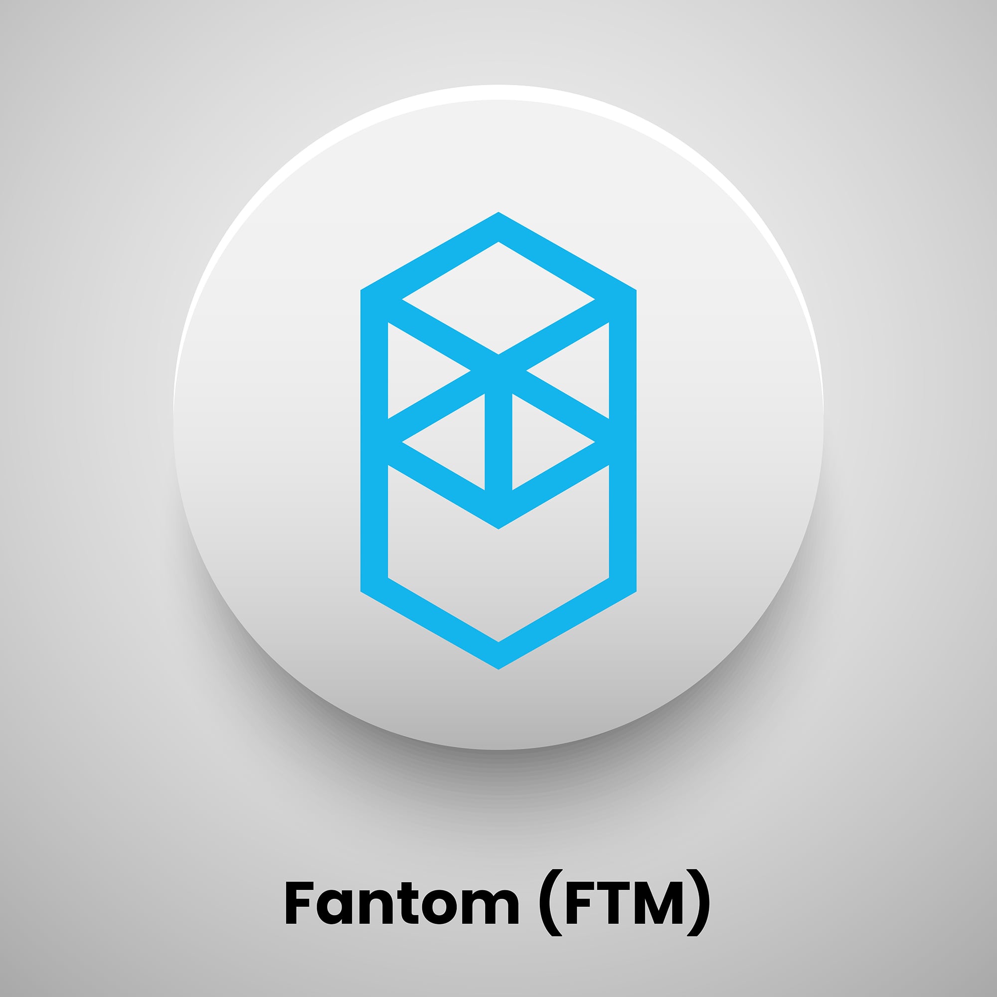 Fantom (FTM) crypto currency logo free vector download
