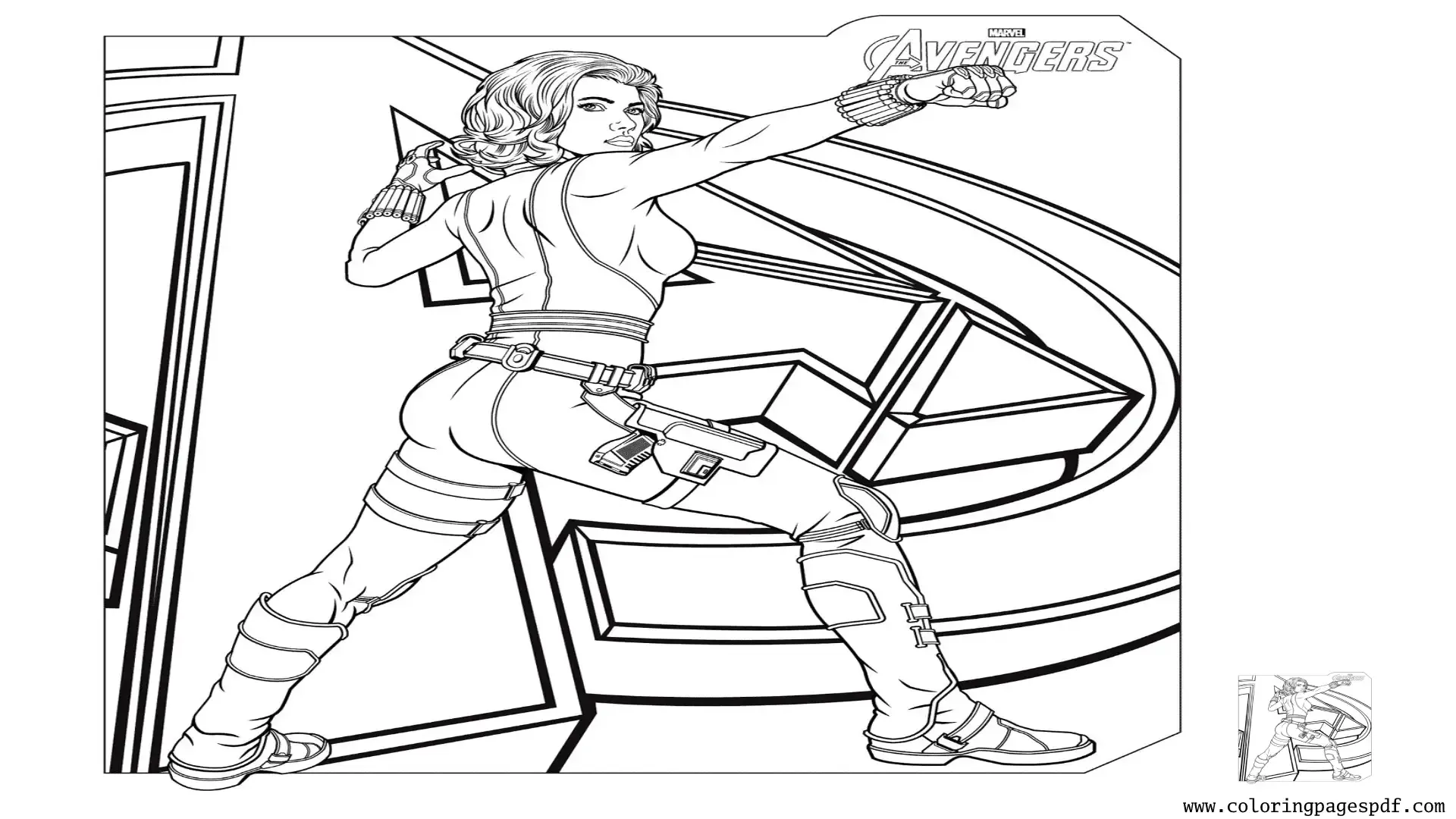 Coloring Pages Of Natasha Romanoff