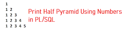 Print Half Pyramid Using Numbers in PL/SQL