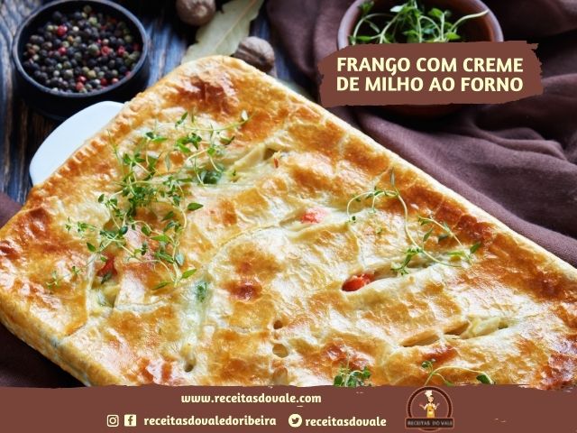 Receita de Frango com Creme de Milho ao Forno