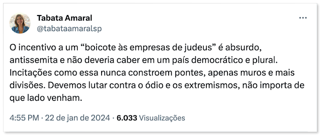 Declarações antissemitas de PTistas contra judeus são rebatidas no congresso