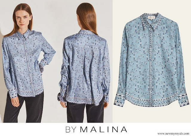 Crown Princess Victoria wore By Malina Ava Shirt in Liberty Blue Flower