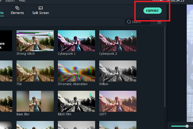 Export Button in Filmora