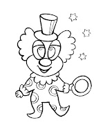 Clown coloring page for kids