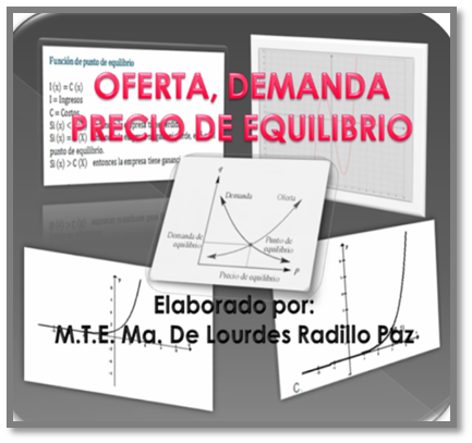 FUNCIÓN PRECIO DE EQUILIBRIO OFERTA DEMANDA