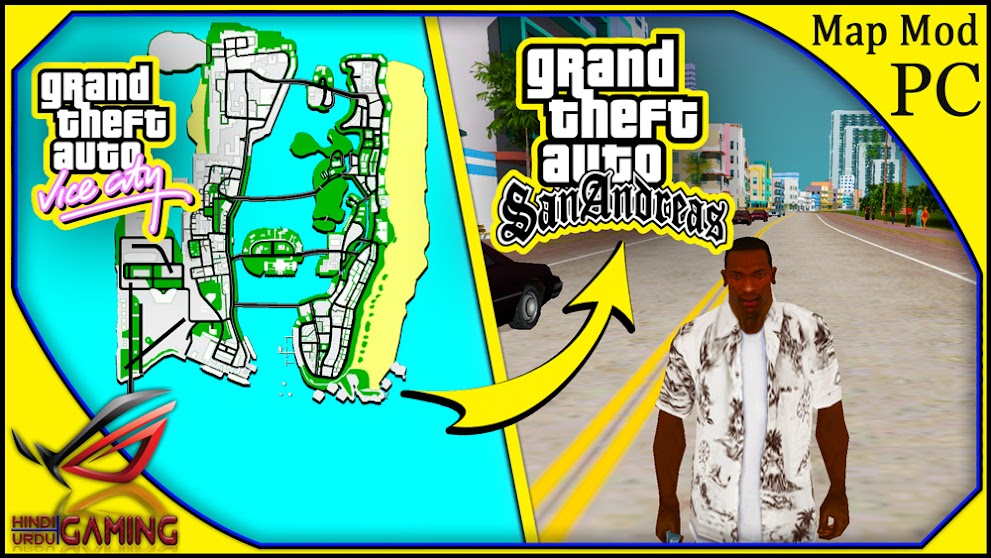 GTA Vice City Full Map For GTA San Andreas PC