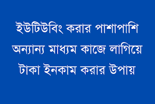 ইউটিউবিং করার পাশাপাশি অন্যান্য মাধ্যম কাজে লাগিয়ে টাকা ইনকাম করার উপায়