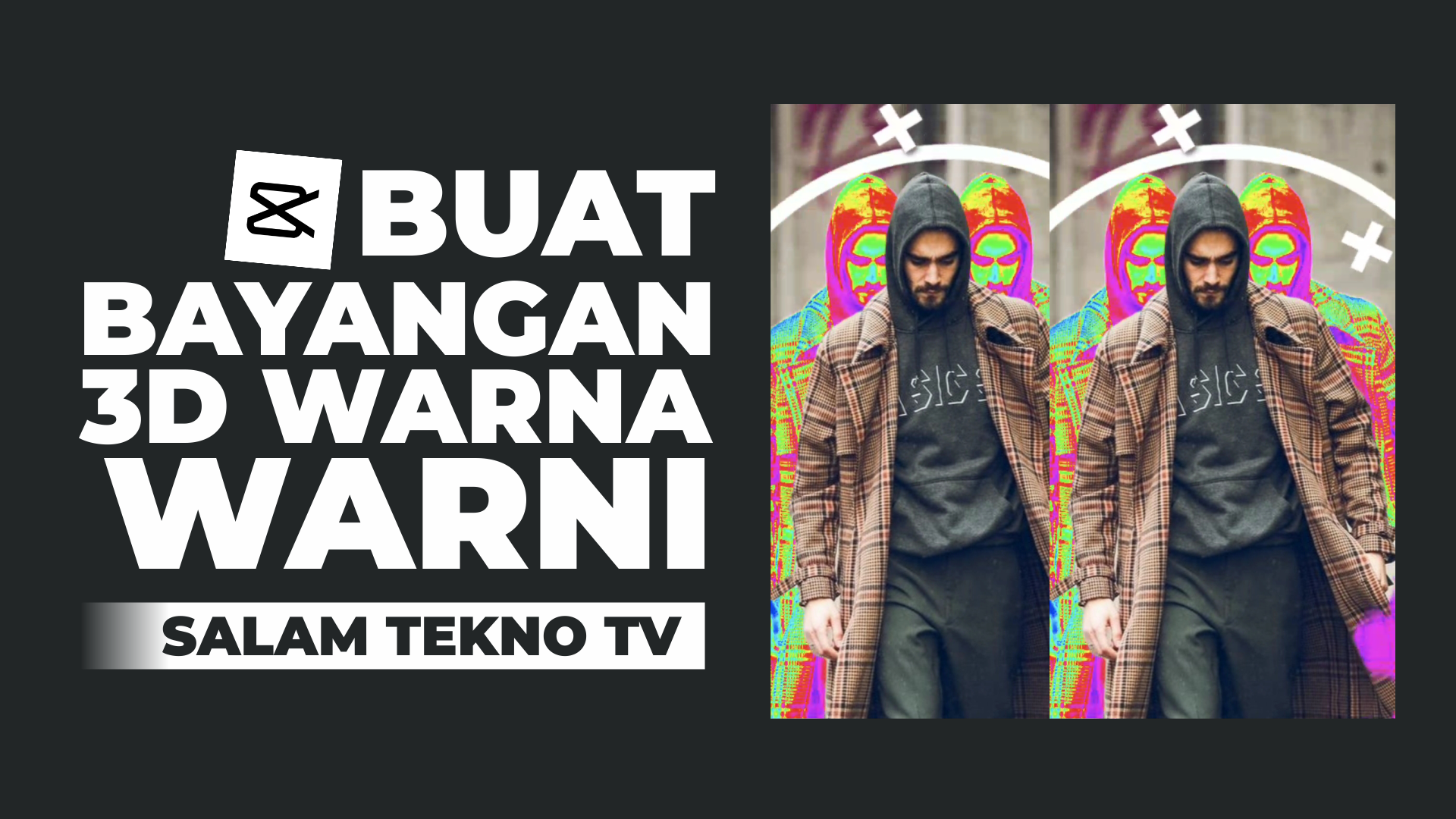 cara edit bayangan warna-warni di capcut