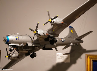 model airplane displayed in the St Charles Veterans Museum