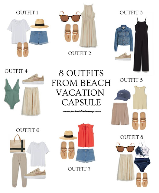 8 outfit ideas from beach vacation capsule