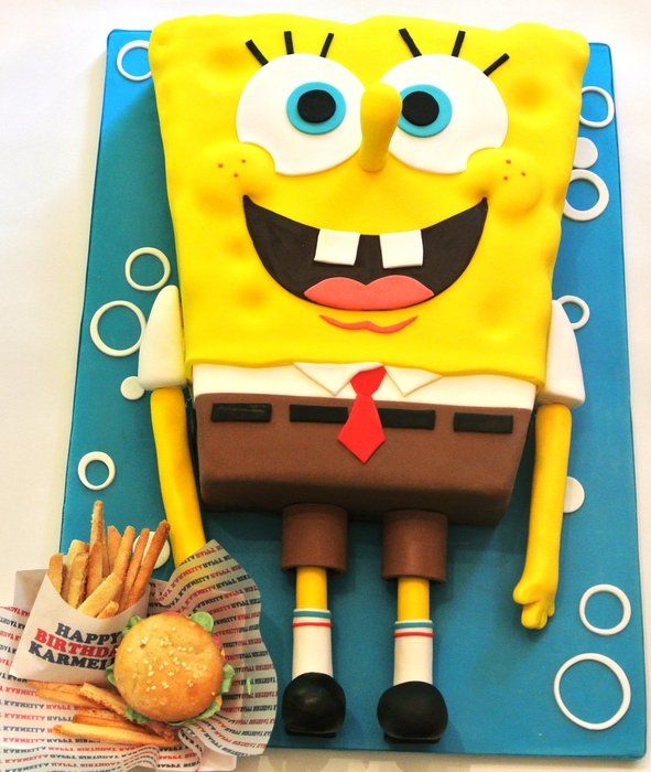 simple spongebob cake