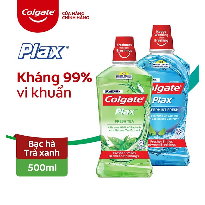Mall Shop [ colgate.palmolive_vietnam ] Nước súc miệng Colgate kháng 99% vi khuẩn Plax 500ml/chai