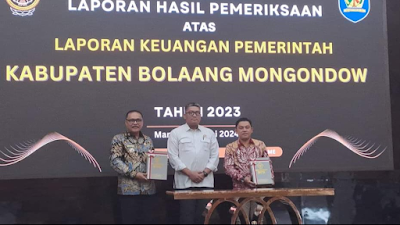 Penjabat Bupati Limi Mokodompit Kembali Mengukir Prestasi Dengan Diraihnya WTP Dari BPK