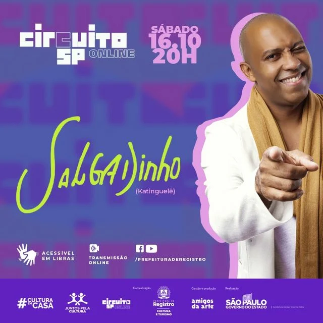 Circuito SP Online e Prefeitura de Registro-SP apresentam show do cantor Salgadinho