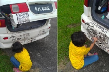 Viral Reaksi Seorang Ayah Lihat Mobilnya Dicoret-Coret Anaknya, Justru Dipuji