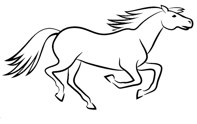 Desenhos de cavalos para Imprimir e colorir