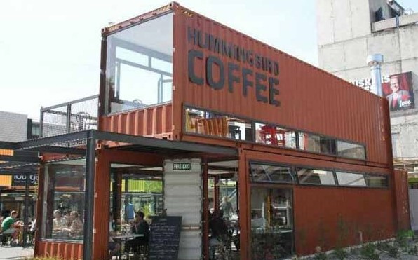 small container coffee shop design