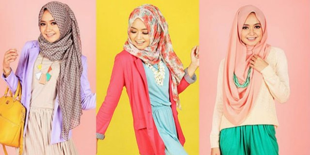 Paduan Fashion Hijab Tabrak Warna / Color Block