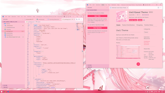 VS Code pink theme
