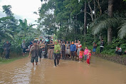 Hujan Deras Jalan Cilimus Sagaranten Terendam Banjir 1.5 Meter Kebadan Jalan