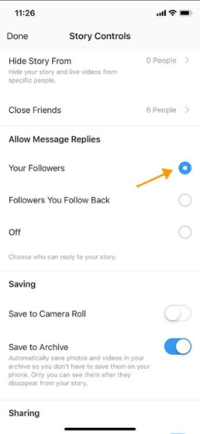 Managing your Instagram setting