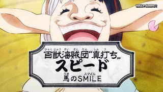 ワンピースアニメ 904話 ワノ国編 | ONE PIECE 百獣海賊団 真打ち スピード ウマ美 SPEED