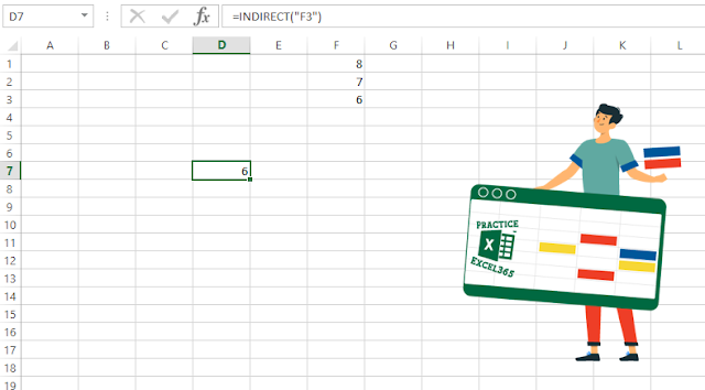 شرح صيغة الدالة INDIRECT في برنامج مايكروسوفت Excel