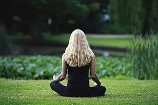 woman meditating