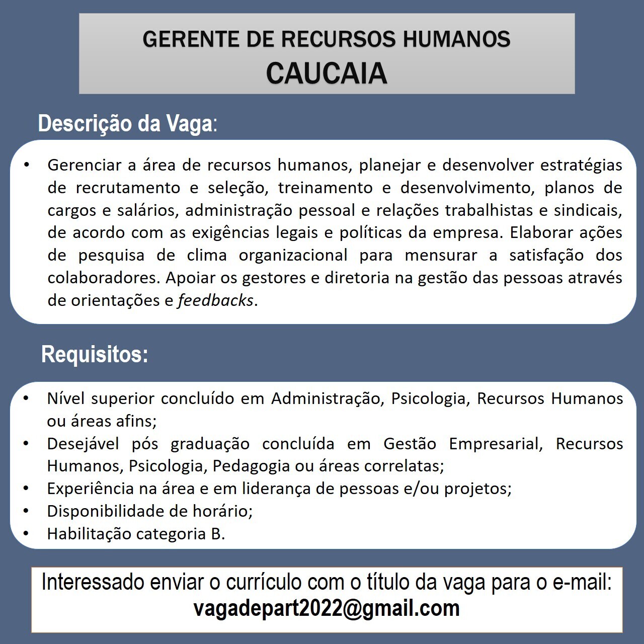 GERENTE DE RH