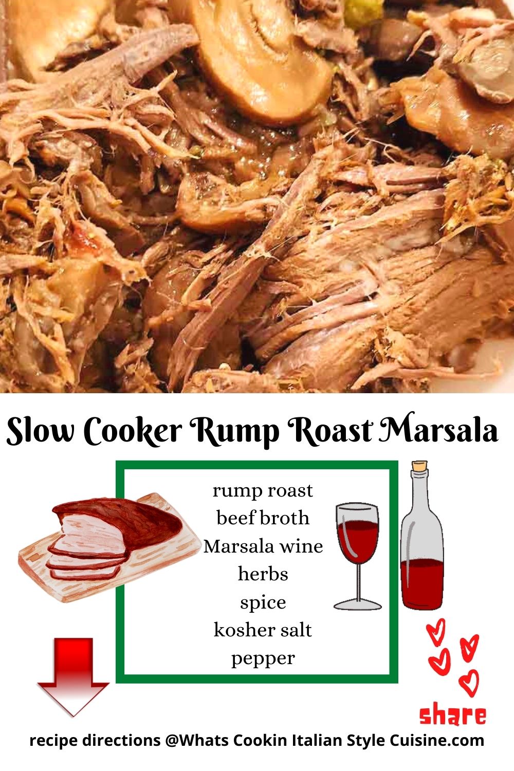 pin for later slow cooker rump roast