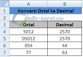 adh-excel.com Konversi octal ke desimal dalam excel