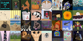 All 31 images I created for Octobit 2021, combined into one big grid.