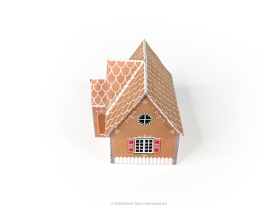 Printable Gingerbread House Christmas Ornament
